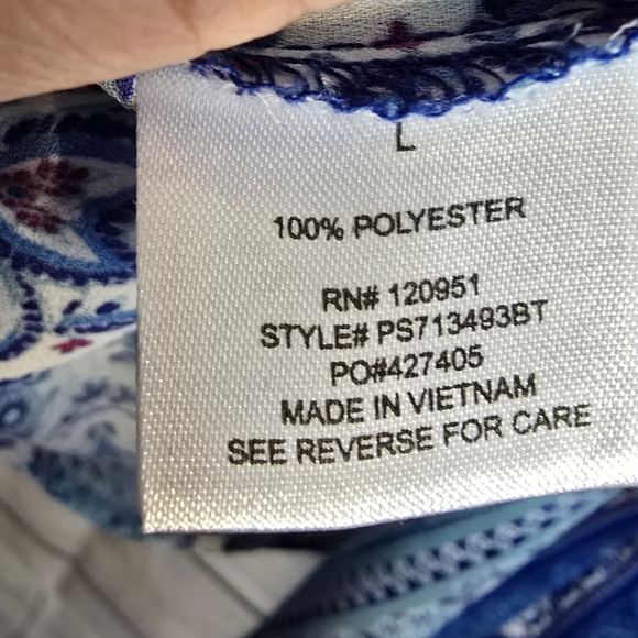 2 Pink Rose Summer Tank Tops Pink And Blue Womans Size Large - Picture 6 of 10